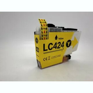 D&C komp. Druckerpatrone Yellow  für Brother LC-424Y Brother DCP-j1200 1200W 1200DW EcoPro